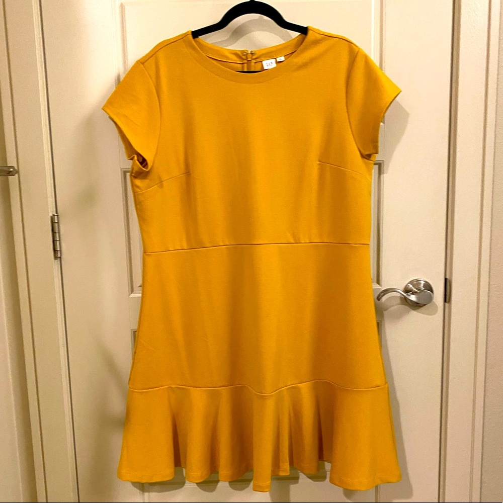 Gap swing hem dress - marigold/mustard
